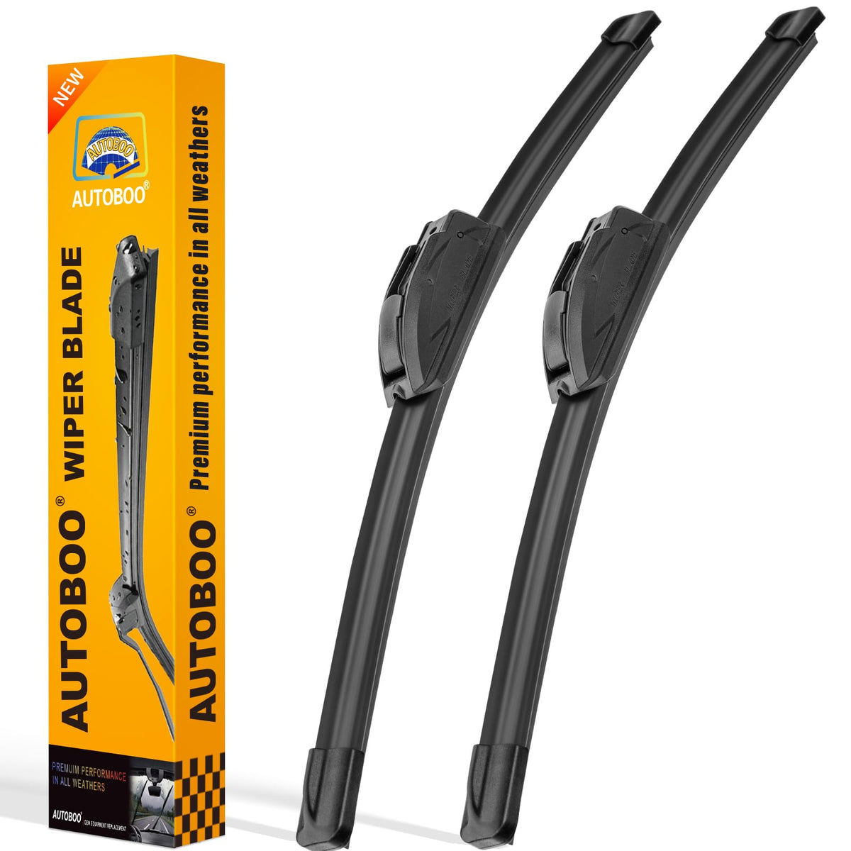 AUTOBOO 26" and 16" Windshield Wipers Blades (Pack Of 2) Jansha Store