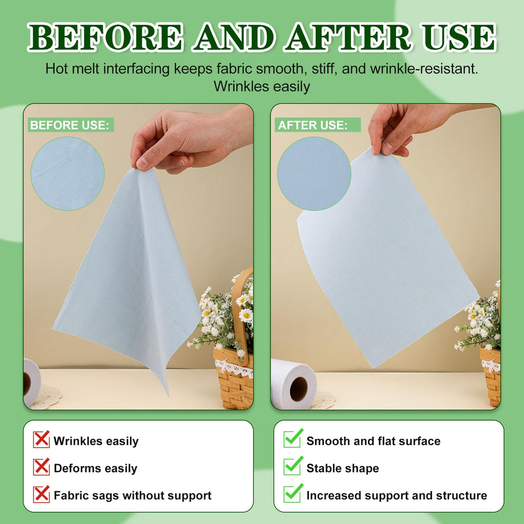 Medium Weight Interfacing Fabric for Sewing Iron On Fusible Interfacing Jansha Store