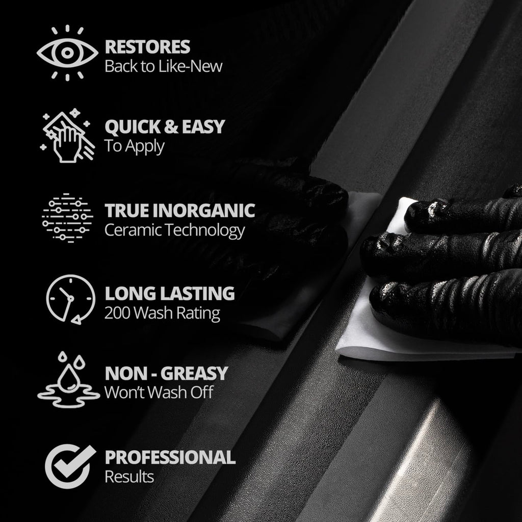 CERAKOTE® Ceramic Trim Coat Kit - Quick Plastic Trim Restorer - Ceramic Coating Guaranteed Restoration to Last Over 200 Washes – A Ceramic Coating, Not a Dressing Jansha Store
