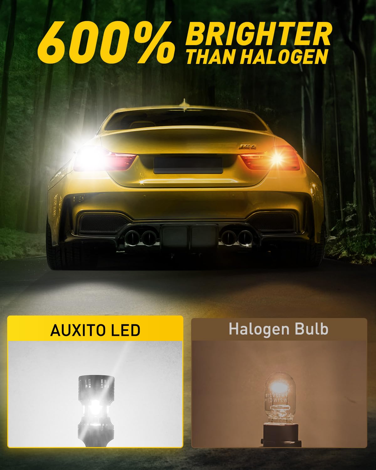 AUXITO 912 921 LED Bulb for Backup Light Reverse Lights High Power 2835 15-SMD Chipsets Error Free T15 906 922 W16W Bulbs, 6000K White, Automotive Light Bulbs (Upgraded, Pack of 2) Jansha Store