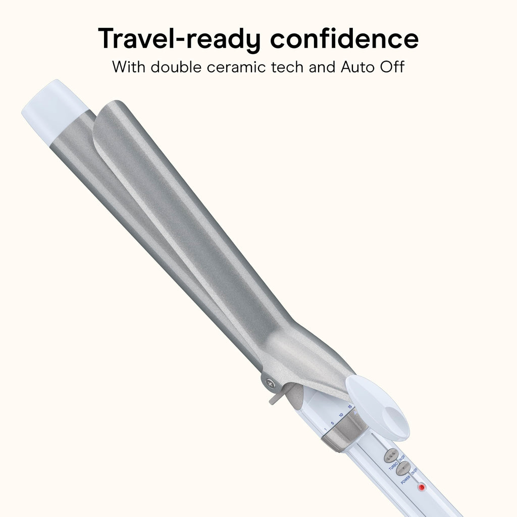 Conair Curling Iron, Double Ceramic, 1/2-in. Barrel, White/Rose Gold Jansha Store