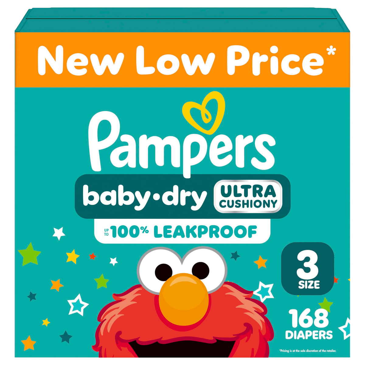 Pampers Baby Dry Ultra Cushiony Diapers, Size 3 (13-26 lbs), 104 Count, Up to 100% Leakproof (Packaging May Vary) Jansha Store