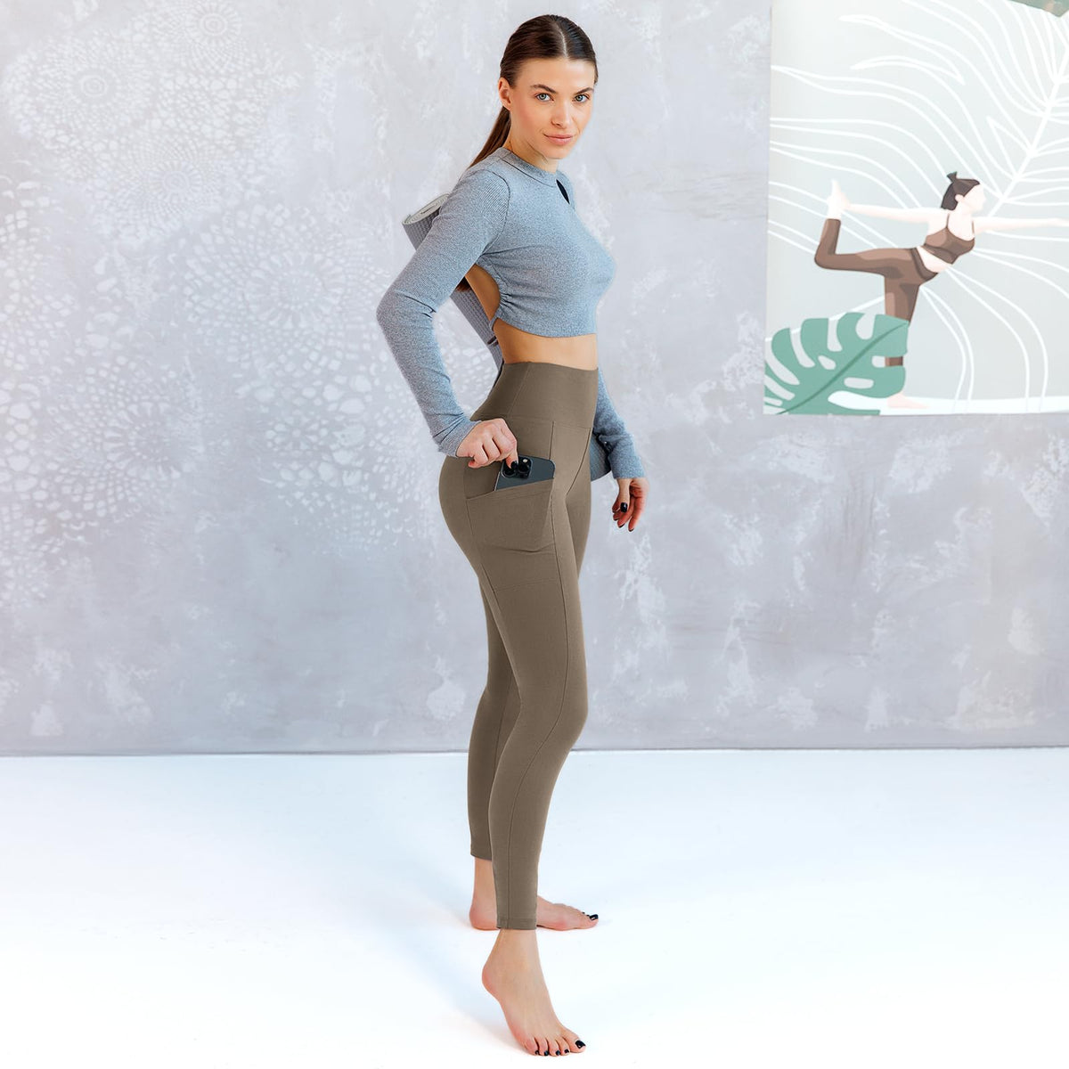 Walifrey Leggings with Pockets for Women Jansha Store