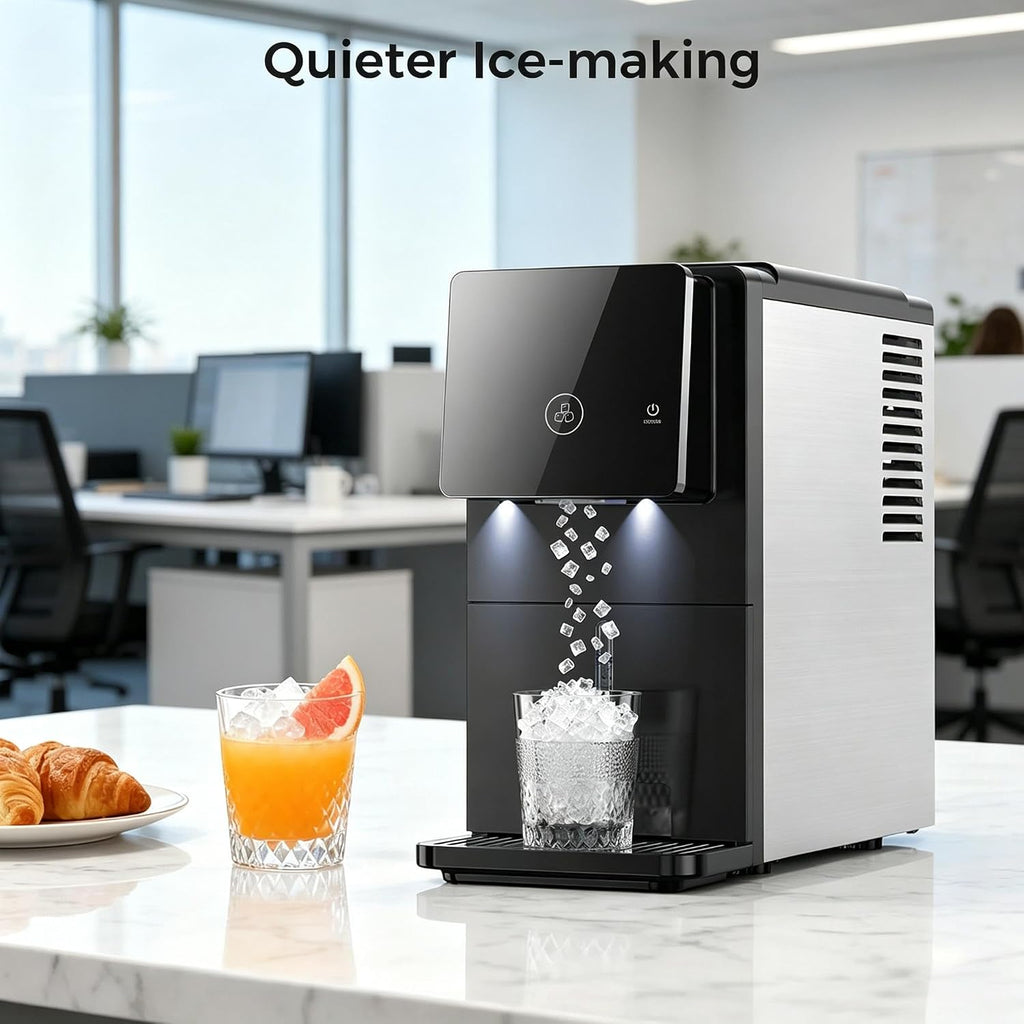 COWSAR Nugget Countertop Ice Maker, Automatic Ice Dispenser, 33 lbs/Day Chewable Pellet Ice Machine with Self-Cleaning & Measured Dispensing, Portable Ice Maker for Home, Kitchen, Office Jansha Store
