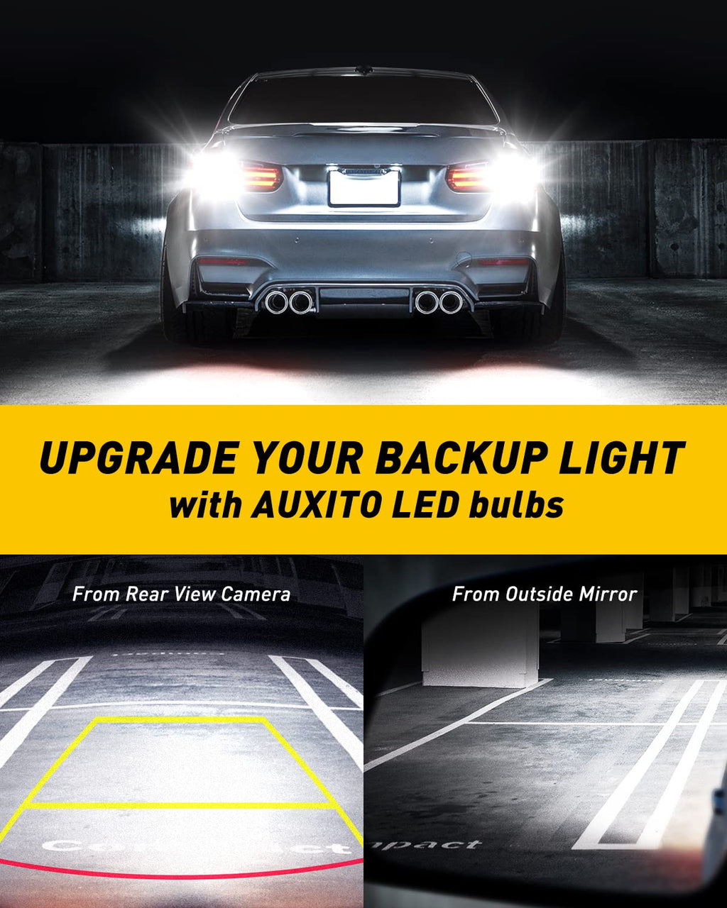 AUXITO 194 LED Bulbs for License Plate Light 168 175 2825 W5W T10 24-SMD 3014 Chipsets 6000K White for Car Dome Door Map Dash Courtesy Cargo License Plate Lights, Pack of 2 Jansha Store