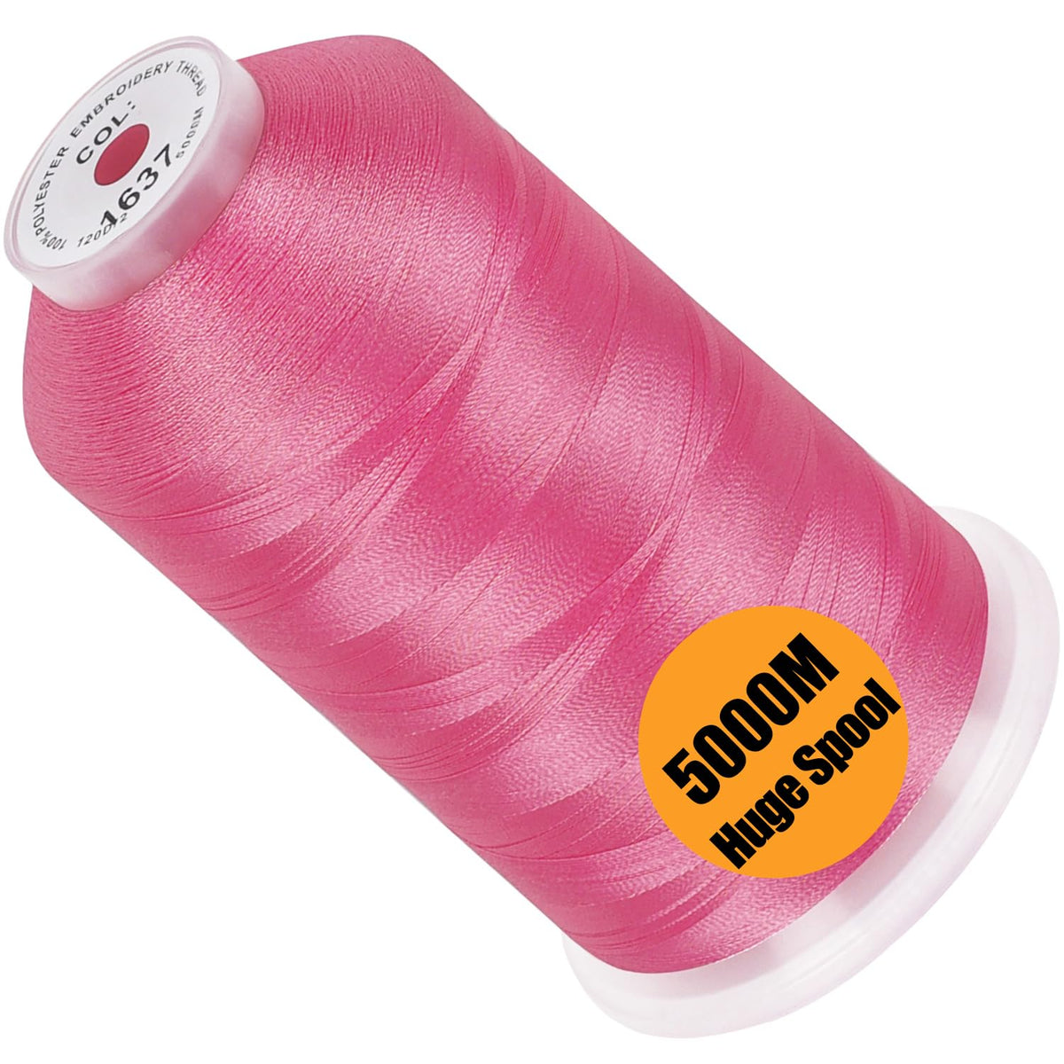 New brothread 5000M Huge Spool Embroidery Machine Thread - White Jansha Store