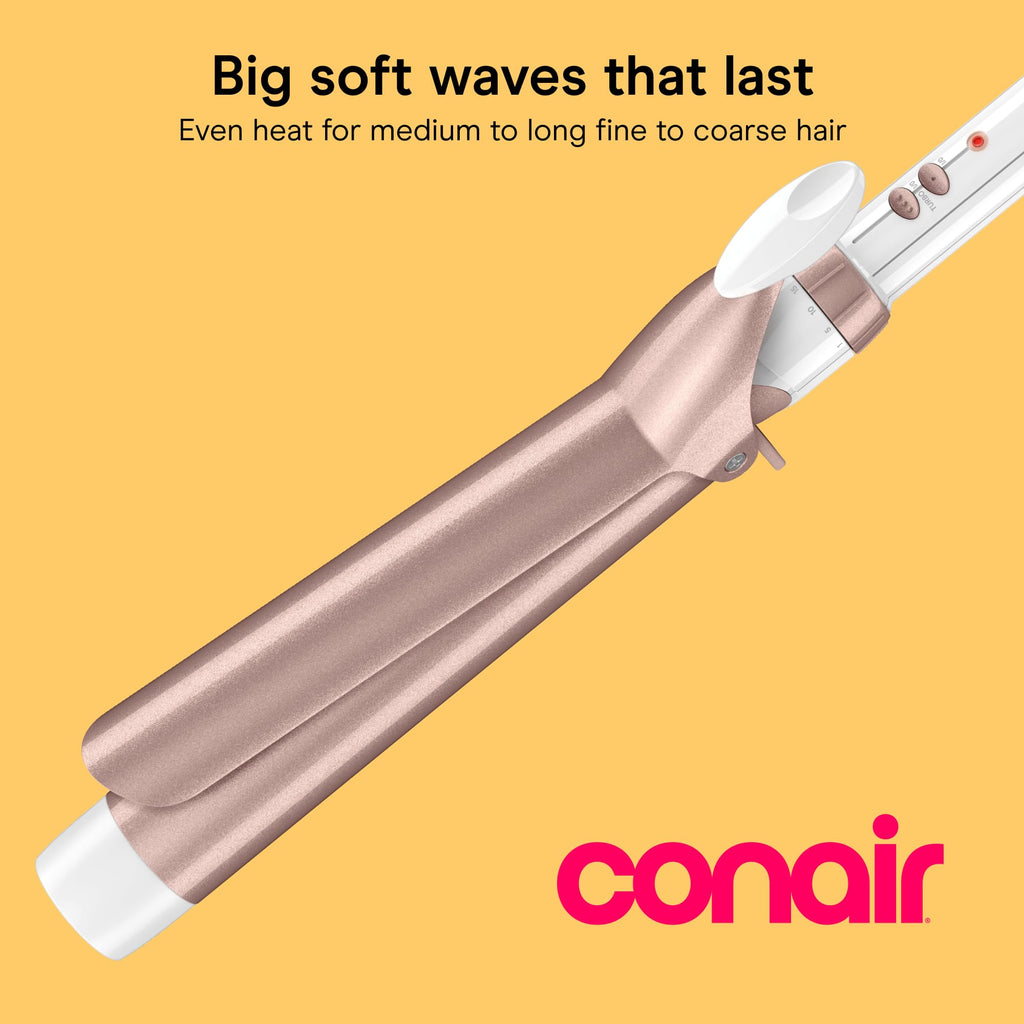 Conair Curling Iron, Double Ceramic, 1/2-in. Barrel, White/Rose Gold Jansha Store