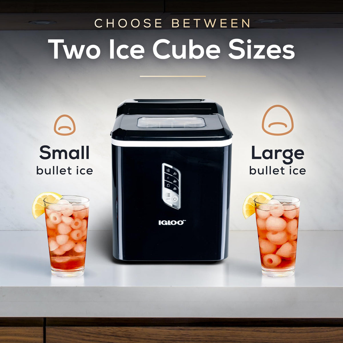 Igloo Portable Ice Maker with Scoop - Ice Maker with LED Control Panel & 1.5 Quart Water Tank - Stainless Ice Cube Maker Produces 26 Lbs. of Ice in 24 Hours with 9 Large or Small Cubes in 7 Minutes Jansha Store