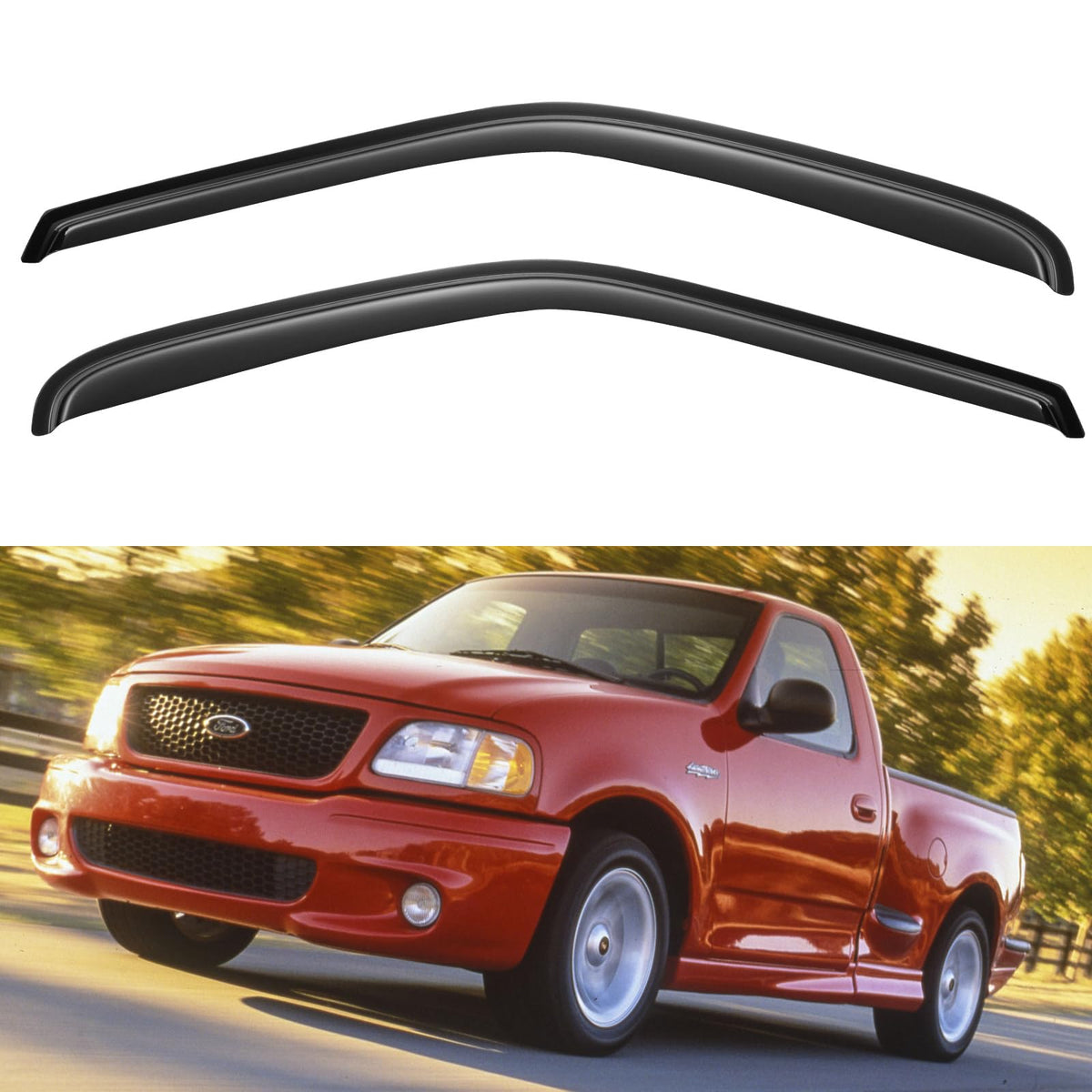 Window Visors Rain Guards for 2015-2026 Ford F150 Crew/SuperCrew Cab Jansha Store