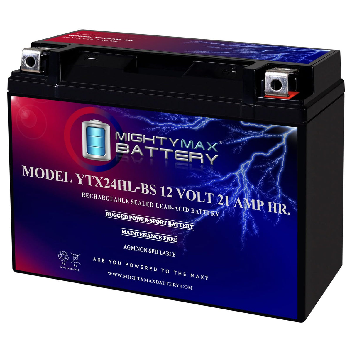 Mighty Max Battery YTX14-BS - 12 Volt 12 AH, 200 CCA, Rechargeable Maintenance Free SLA AGM Motorcycle Battery Jansha Store