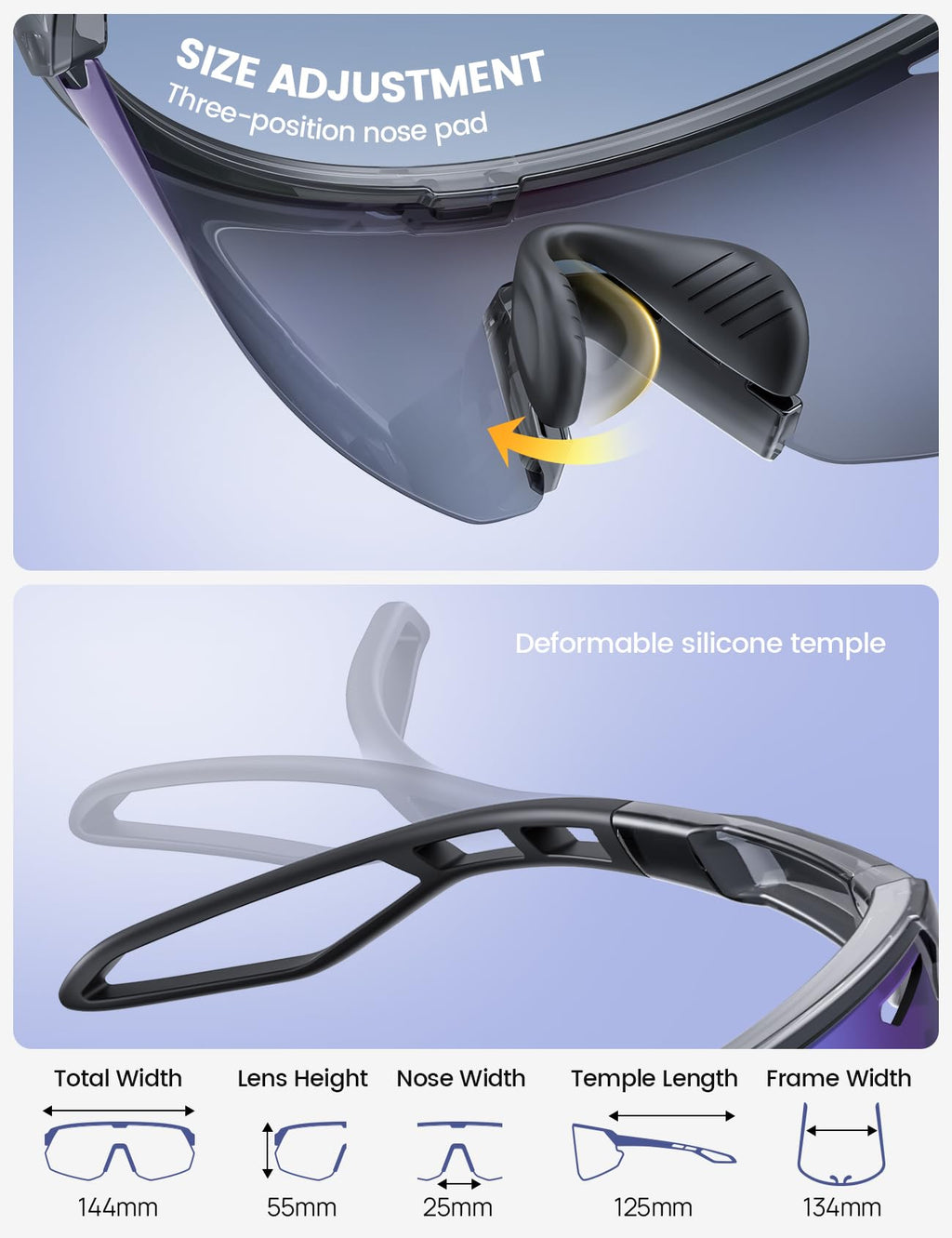 Lamicall 24g Polarized Sports Sunglasses for Men Women - UV400 Protection Sun Glasses for Baseball Running Cycling Fishing Jansha Store