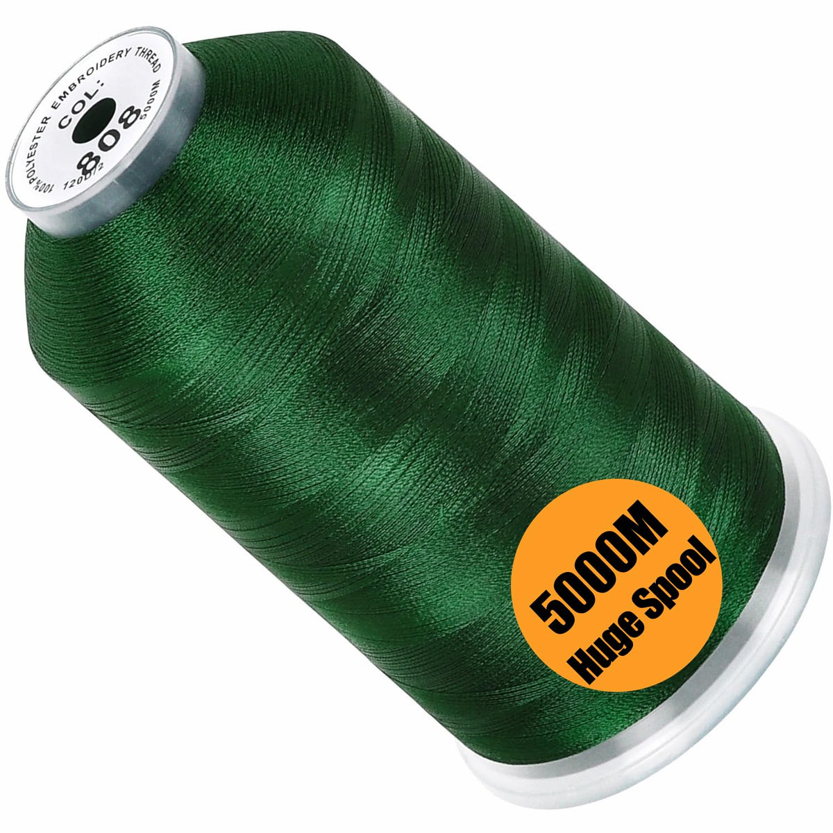 New brothread 5000M Huge Spool Embroidery Machine Thread - White Jansha Store