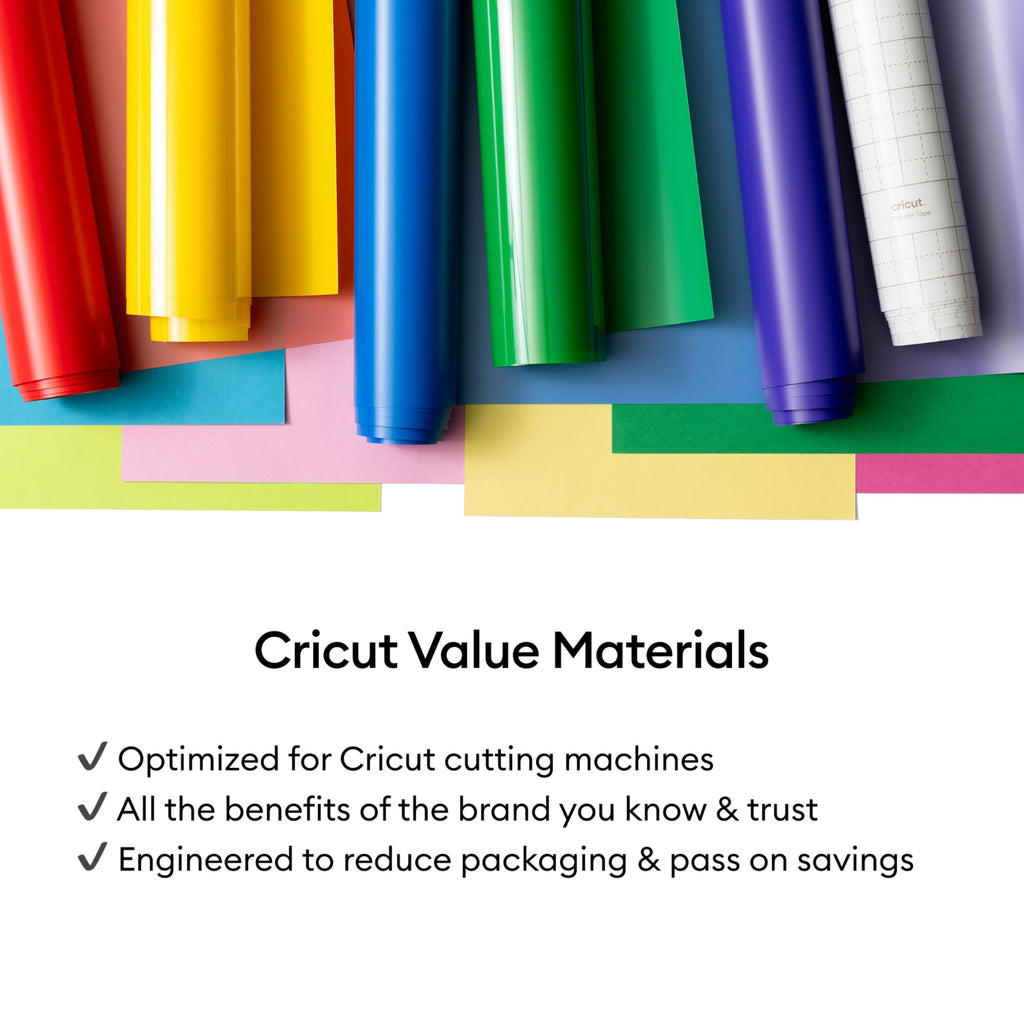 Cricut® Value Permanent Vinyl, White (12 in x 10 ft) Jansha Store