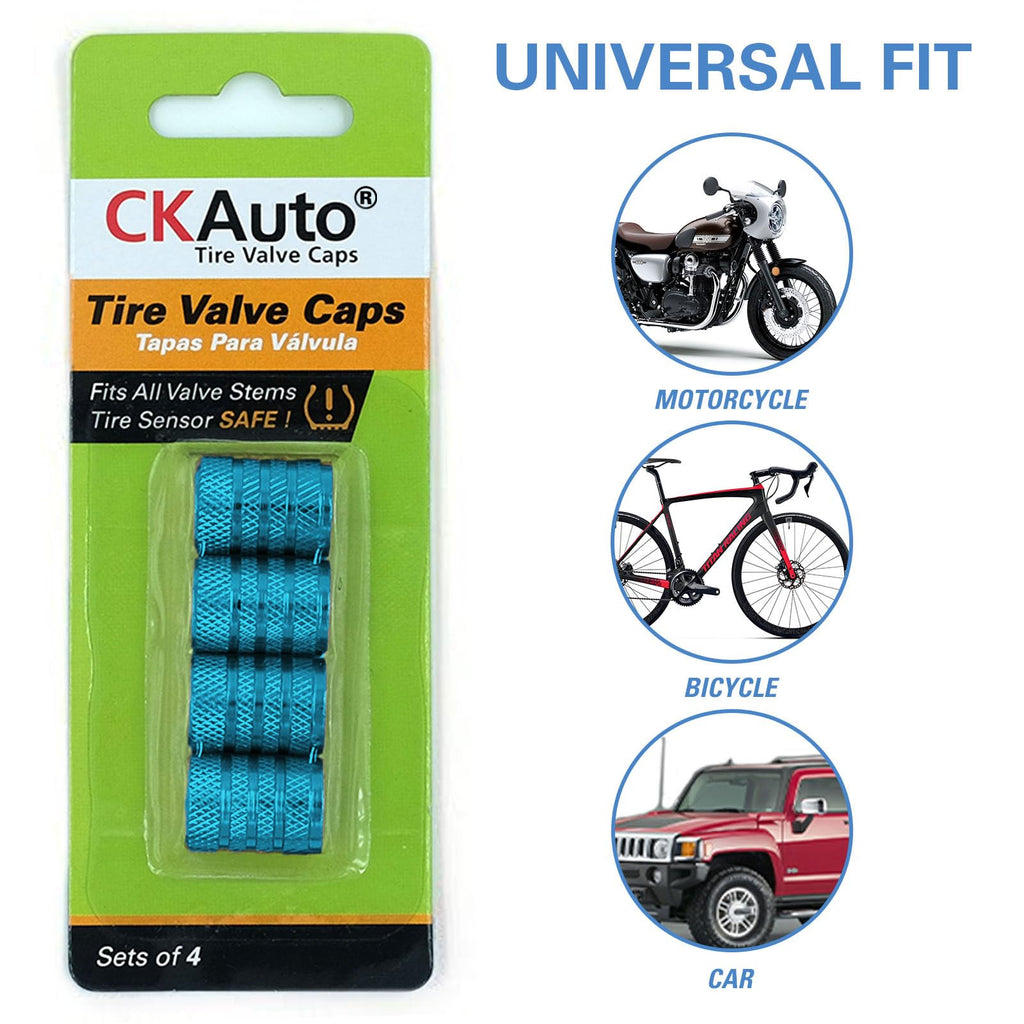 CKAuto Tire Valve Stem Caps, Aluminum Black, 4 pcs/Pack Jansha Store
