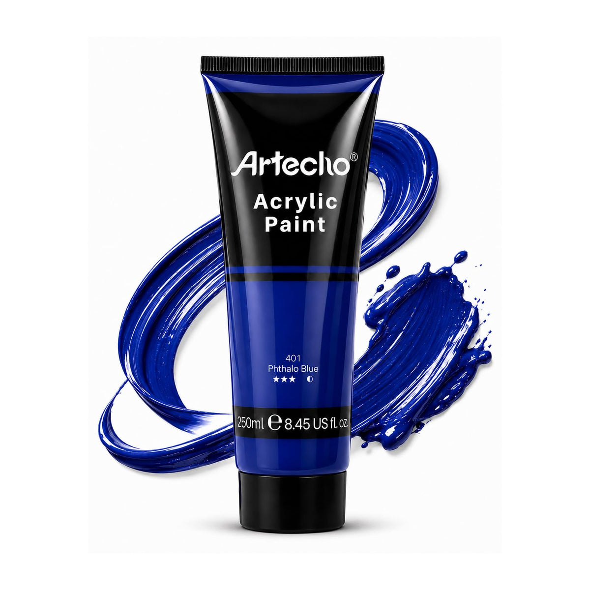 Artecho White Acrylic Paint, Titanium White Paint (120ml / 4.05oz) Tubes, Art Craft Paints for Canvas Painting, Rock, Stone, Wood, Fabric, Art Supplies Jansha Store