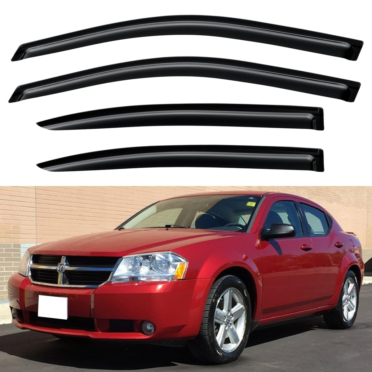 Window Visors Rain Guards for 2015-2026 Ford F150 Crew/SuperCrew Cab Jansha Store