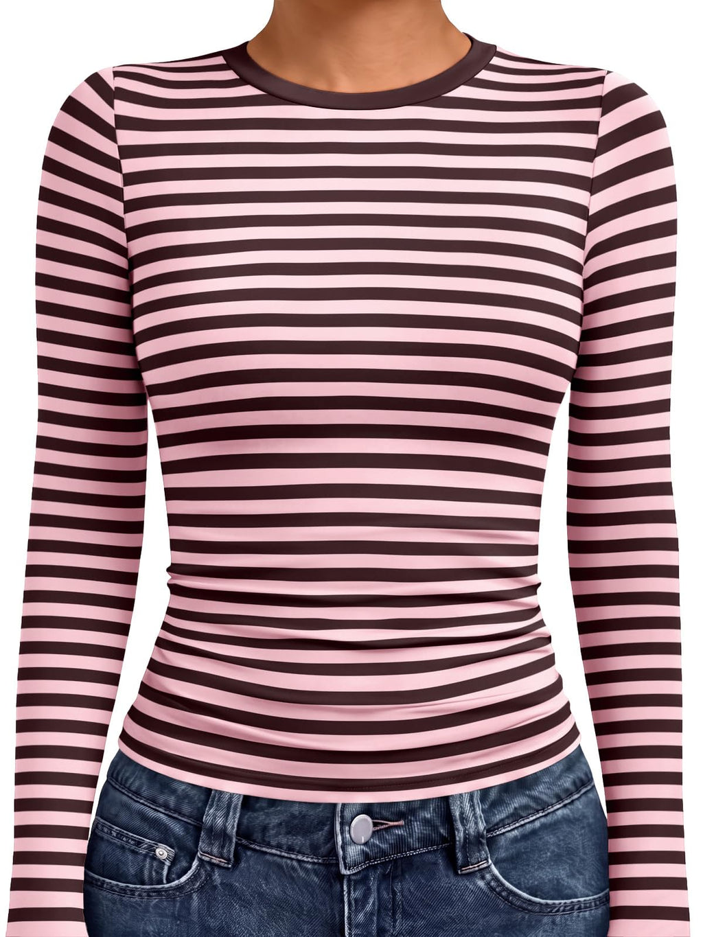 AUTOMET Womens Crew Neck Long Sleeve Shirts Compression Underscrubs Tops Jansha Store