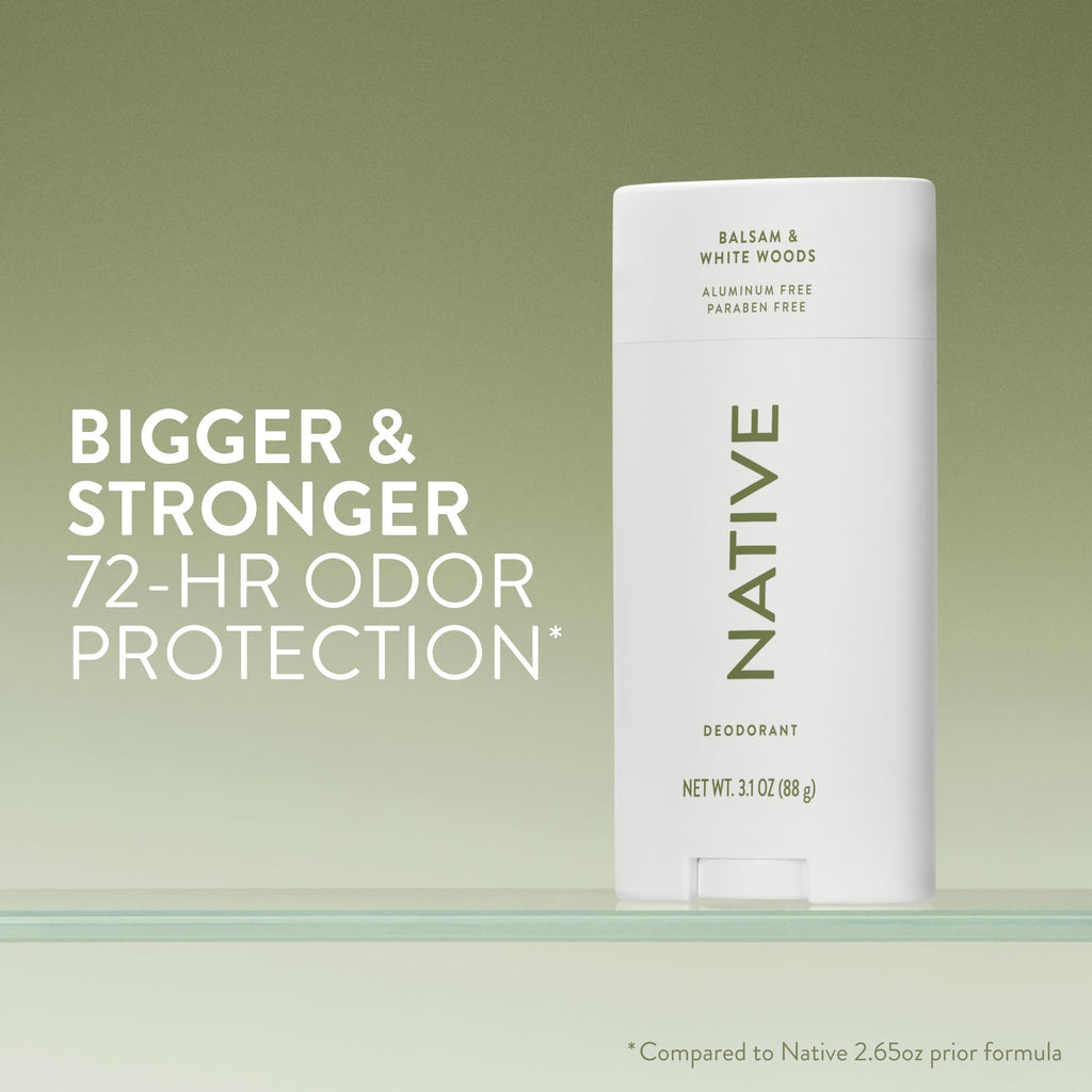 Native Aluminum Free Deodorant, Vanilla & Sandalwood, Large Size Stick, 72 Hour Odor Control, for Women & Men, Contains Naturally Derived Ingredients, 3.1 oz Jansha Store