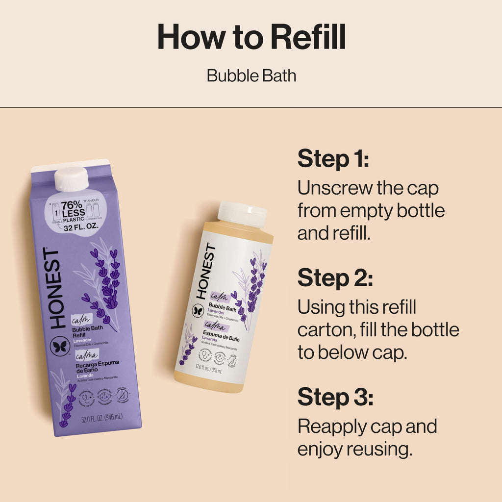 The Honest Company Bubble Bath, Hypoallergenic, Lavender Calm, 12 fl oz Jansha Store