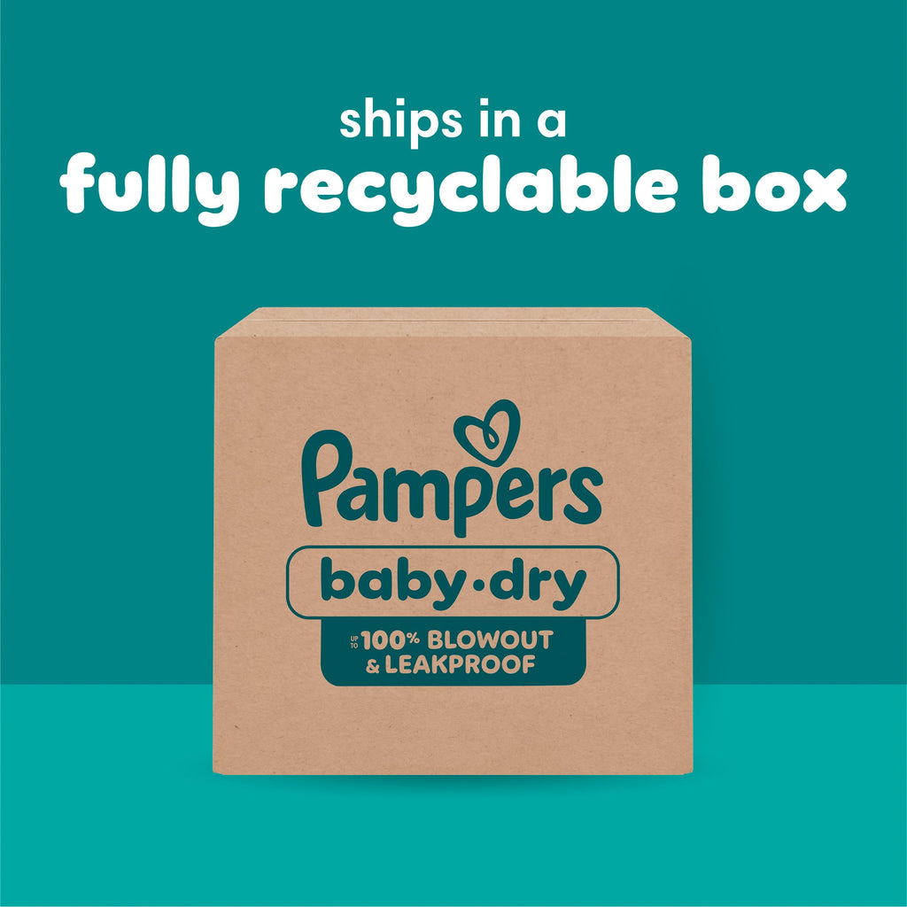 Pampers Baby Dry Ultra Cushiony Diapers, Size 3 (13-26 lbs), 104 Count, Up to 100% Leakproof (Packaging May Vary) Jansha Store