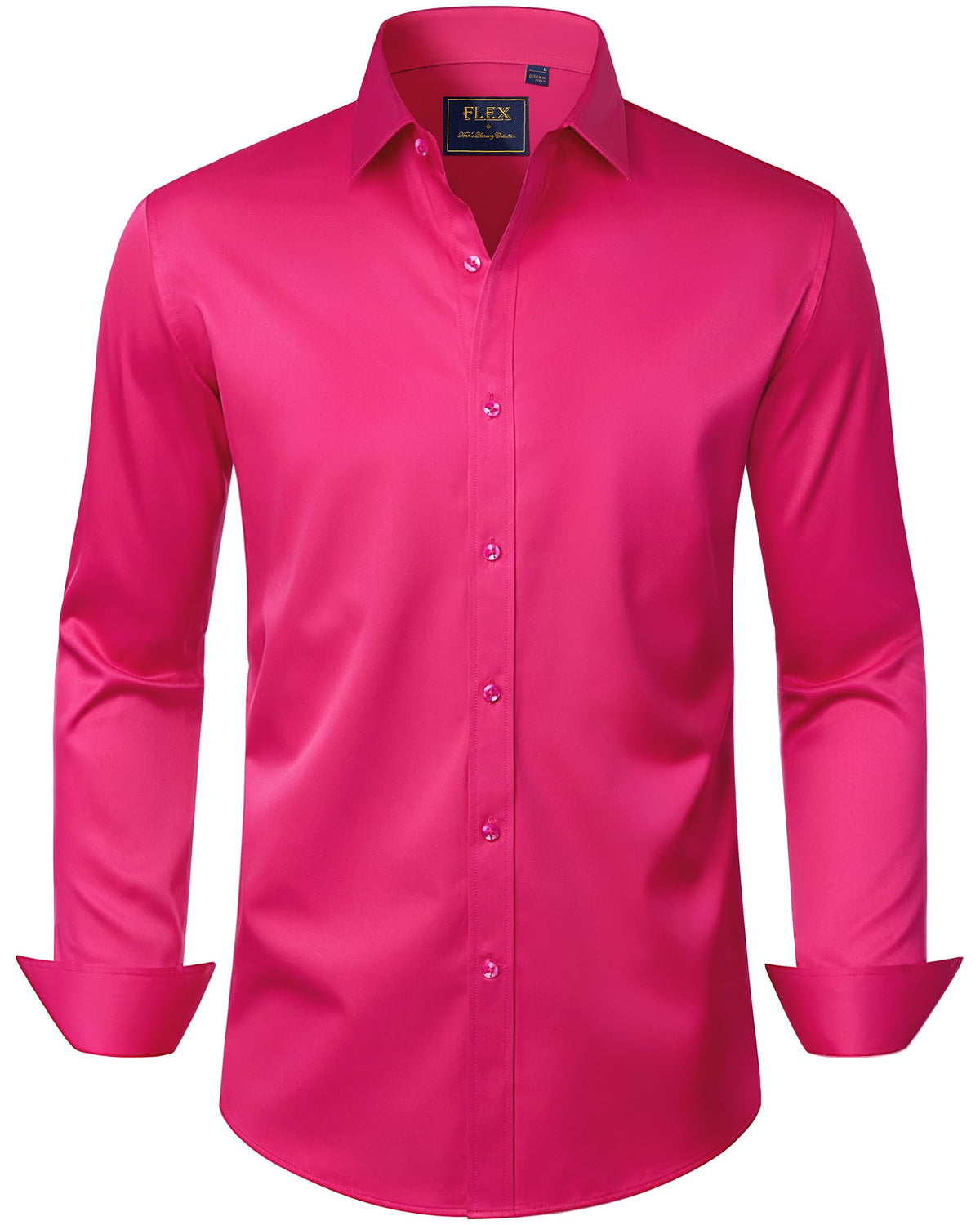 Close-up of the men's shirt placket and collar band