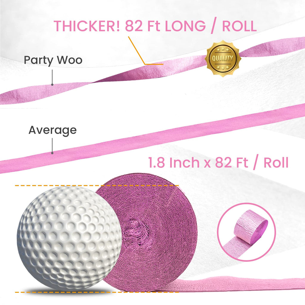 PartyWoo Pastel Crepe Paper Streamers 6 Rolls 492 FT Streamers Jansha Store