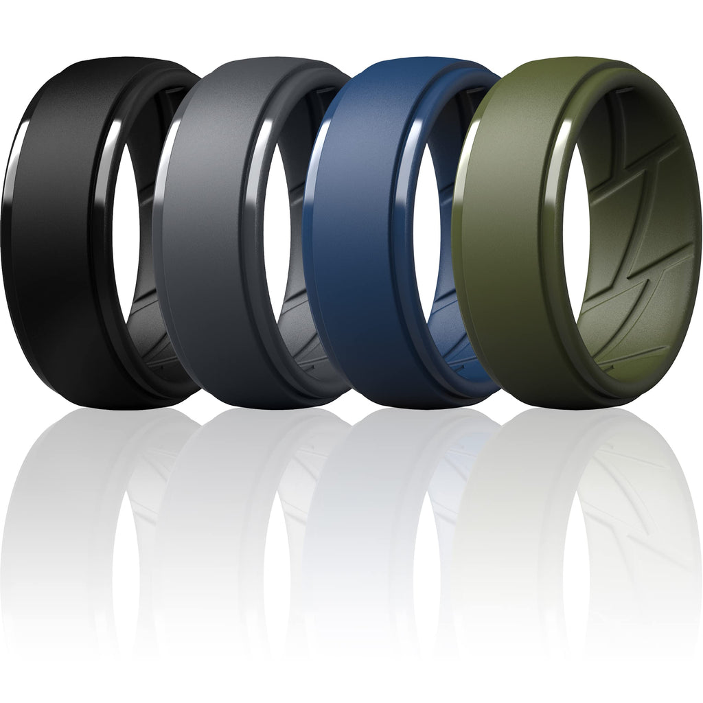 ThunderFit Men's Silicone Rings, Breathable Rubber Bands, 10mm Wide Jansha Store