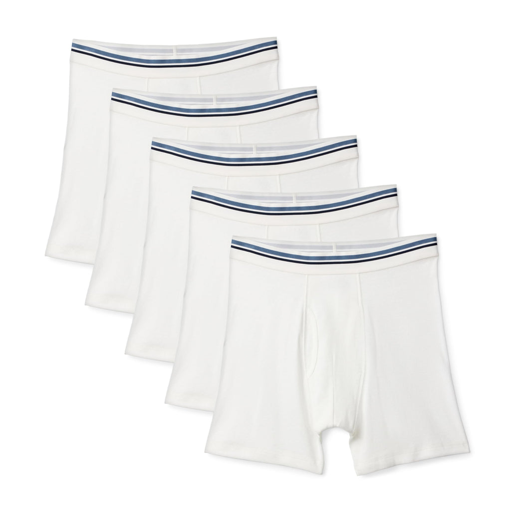 Amazon Essentials Men's Breathable Cotton Boxer Briefs, Tag-Free, Pack of 5 Jansha Store