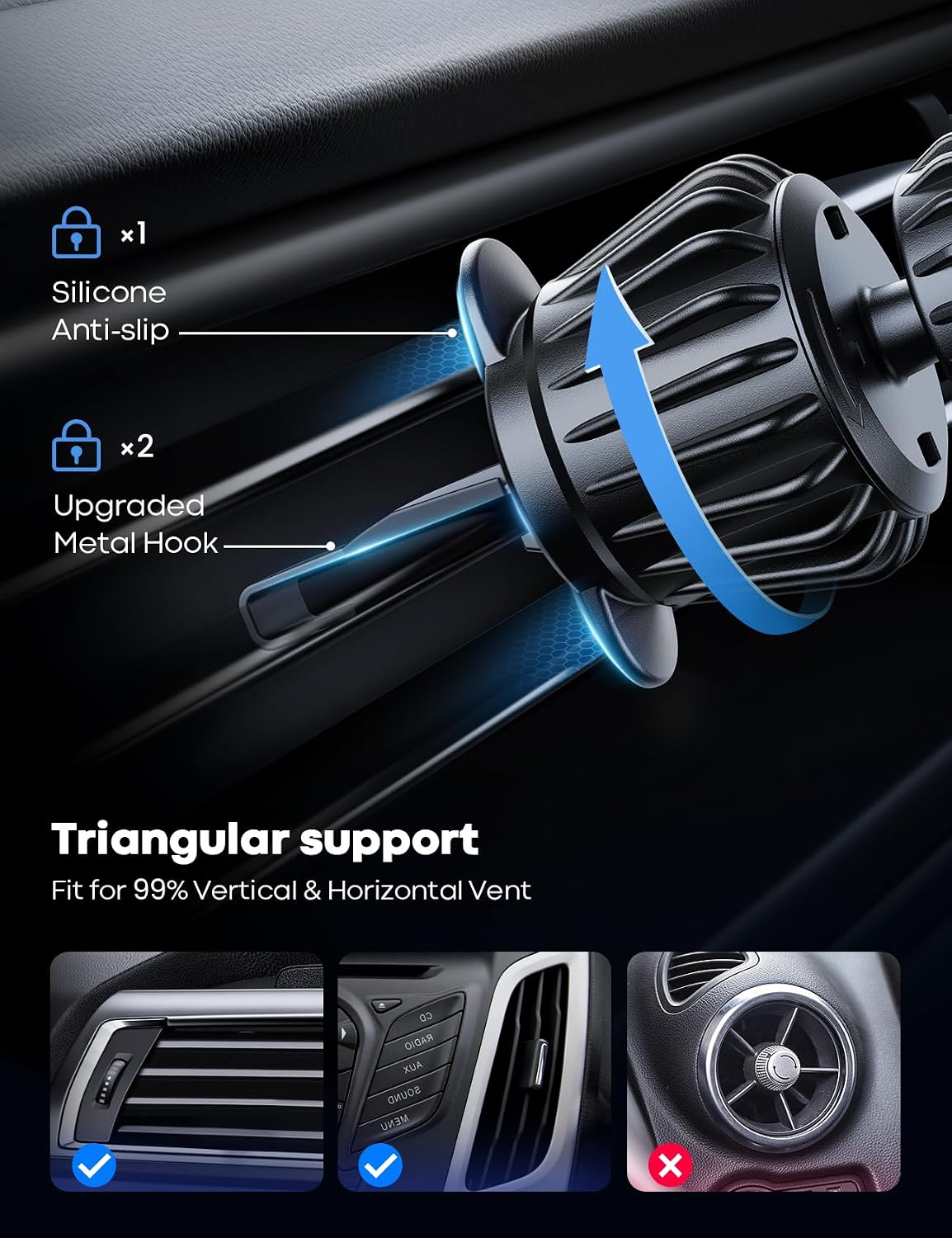 Lamicall for MagSafe Car Mount Vent 20 Super Magnets Accessories for iPhone Jansha Store