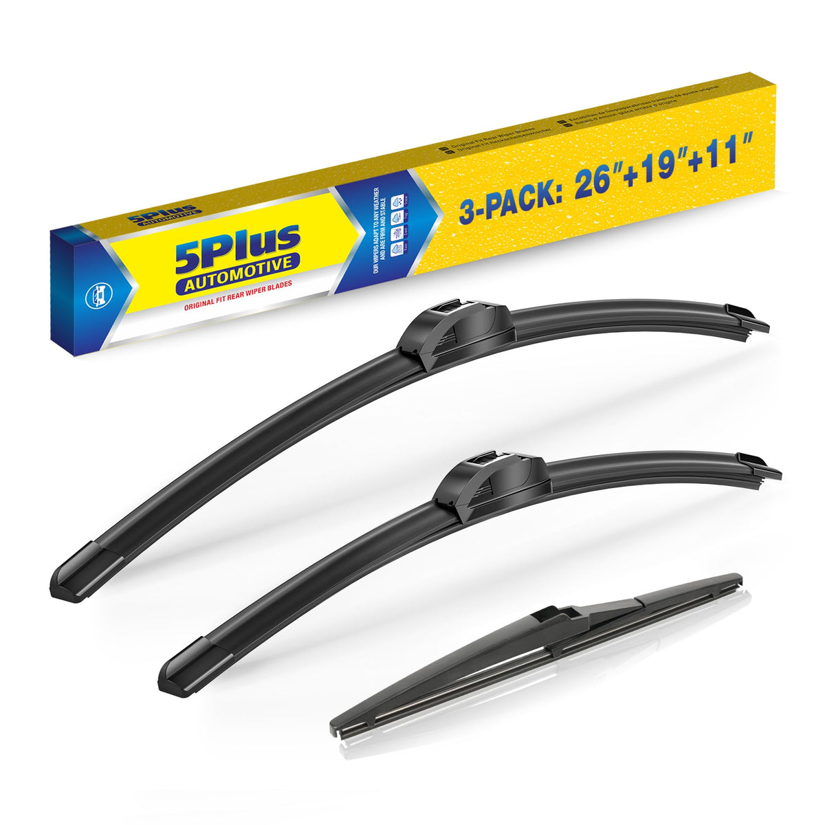 5 PLUS 20" Wiper Blades 2 Pack for J/U HOOK Front Arms,Premium All-Seasons Jansha Store