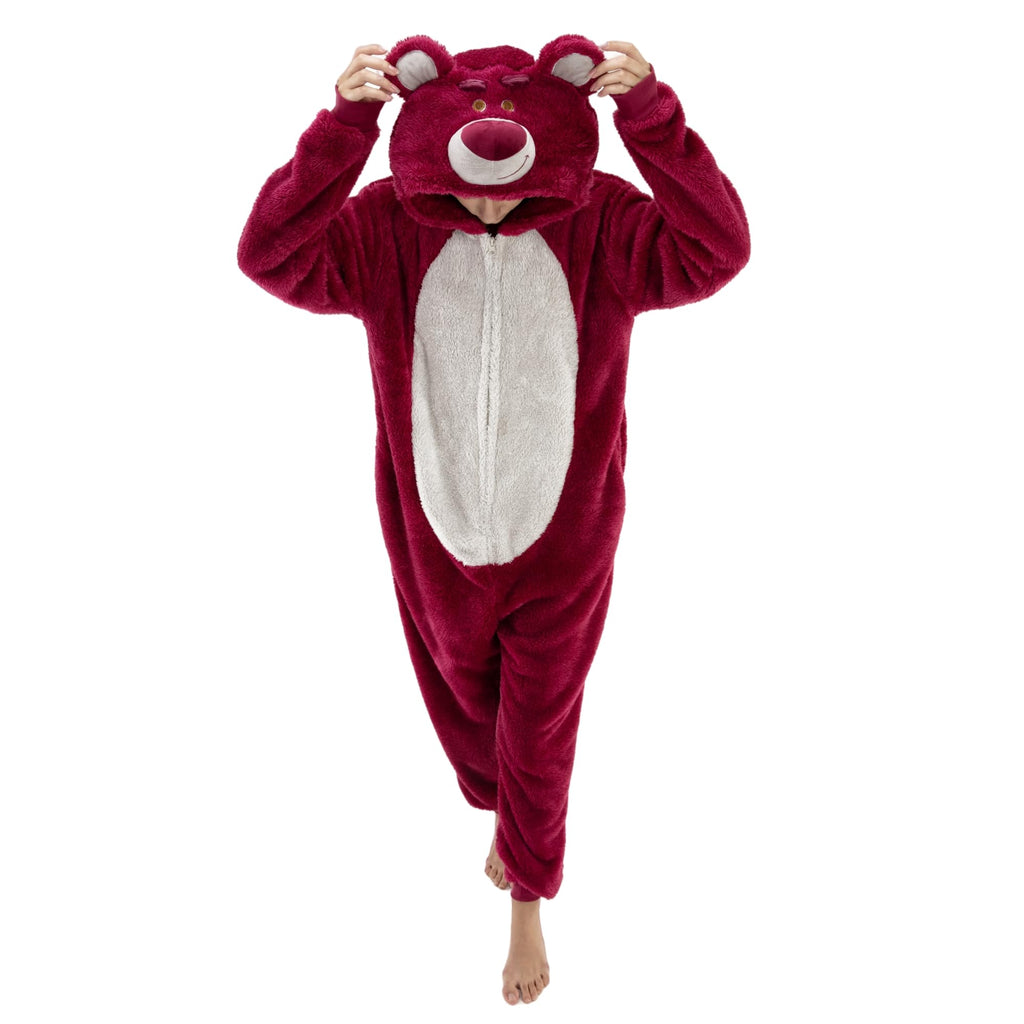 COSUSKET Snug Fit Unisex Adult Onesie Pajamas, Flannel Cosplay Animal One Piece Halloween Costume Sleepwear Homewear Jansha Store