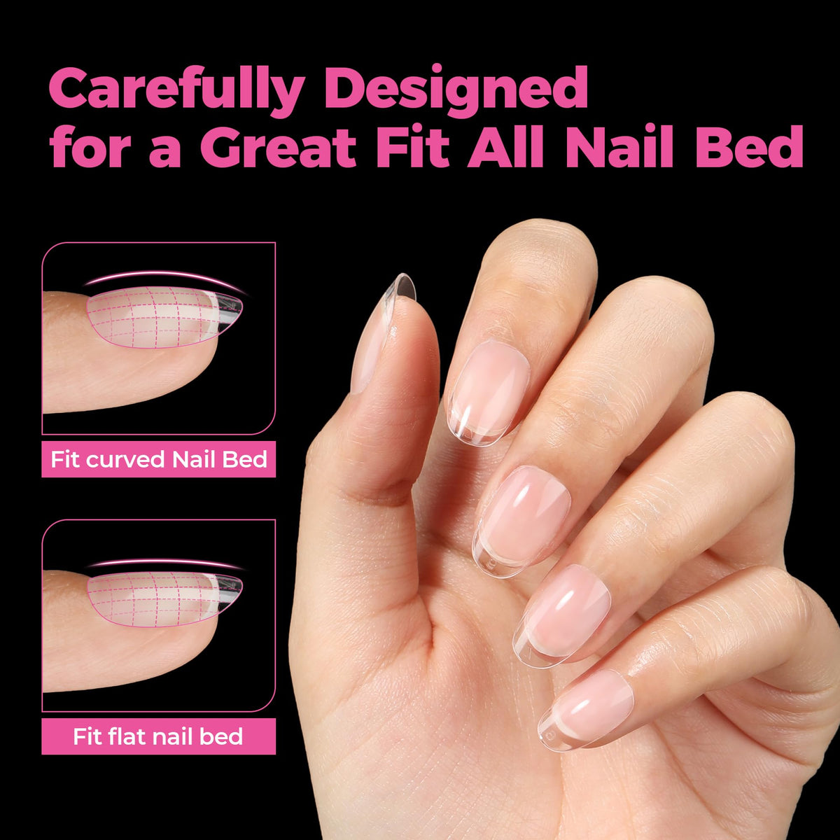UNA GELLA Extra Short Square Kids Nail Tips 216Pcs Squoval Press On Nails Jansha Store