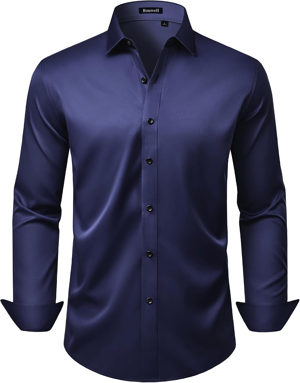 Mens Wrinkle Free Dress Shirts Regular Fit Business Button Down Shirt Formal Long Sleeve Wedding Stretch Shirts Jansha Store