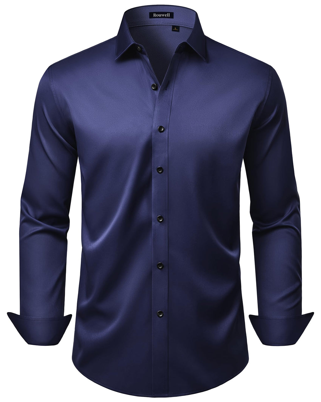 Mens Wrinkle Free Dress Shirts Regular Fit Business Button Down Shirt Formal Long Sleeve Wedding Stretch Shirts Jansha Store
