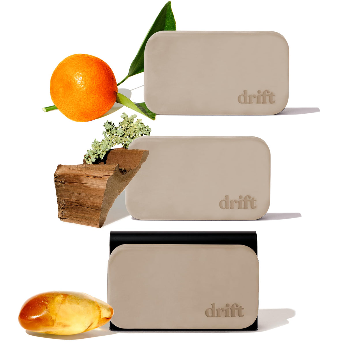 Drift Car Air Freshener - Stone Air Freshener Car Odor Eliminator - Long Lasting Scent - Auto Accessories - Metal Clip - Essential Oils - Clean Ingredients - Teak Scent Starter Kit Jansha Store