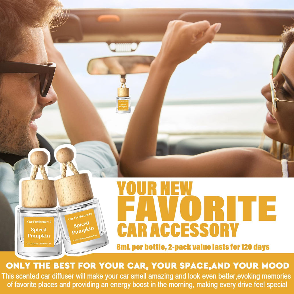 HoogaLife Car Air Freshener Diffuser 2 Pack Hanging Air Freshener Diffuser - Vanilla Cream Fragrance Oil Air D iffuser for Car, 45+ days Long Lasting Fragrance Made in USA C ar Air Fresheners (V54) Jansha Store