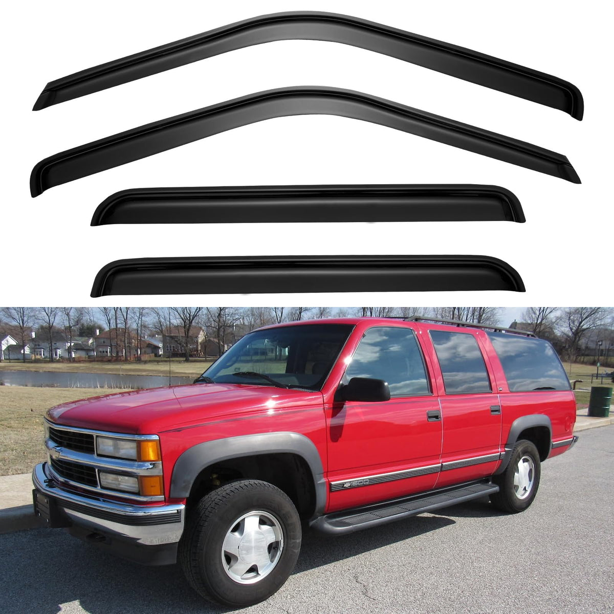 Window Visors Rain Guards for 2015-2026 Ford F150 Crew/SuperCrew Cab Jansha Store