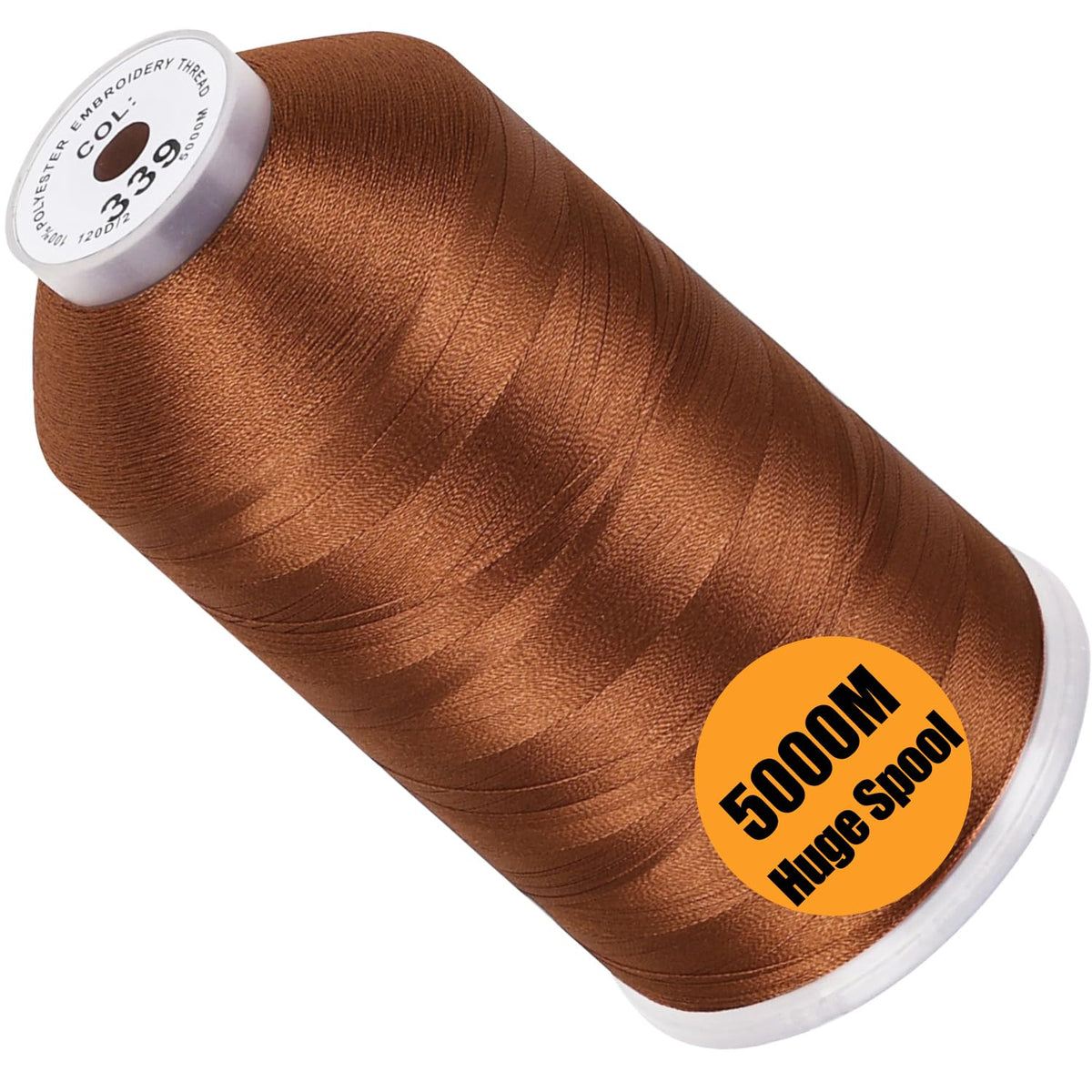 New brothread 5000M Huge Spool Embroidery Machine Thread - White Jansha Store