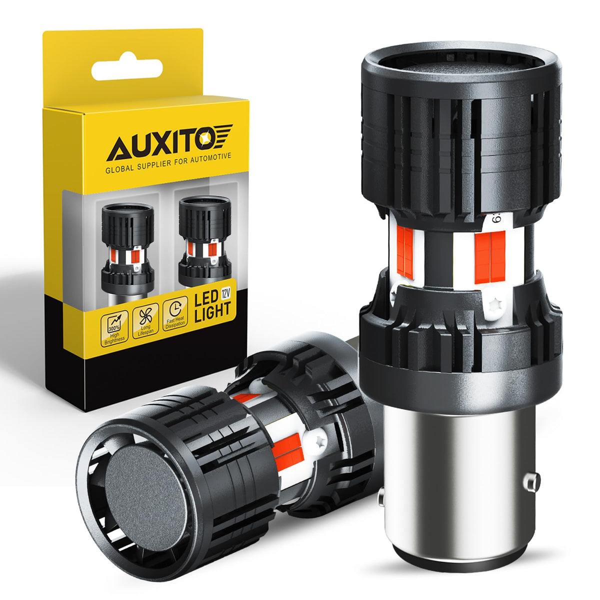 AUXITO 912 921 LED Bulb for Backup Light Reverse Lights High Power 2835 15-SMD Chipsets Error Free T15 906 922 W16W Bulbs, 6000K White, Automotive Light Bulbs (Upgraded, Pack of 2) Jansha Store