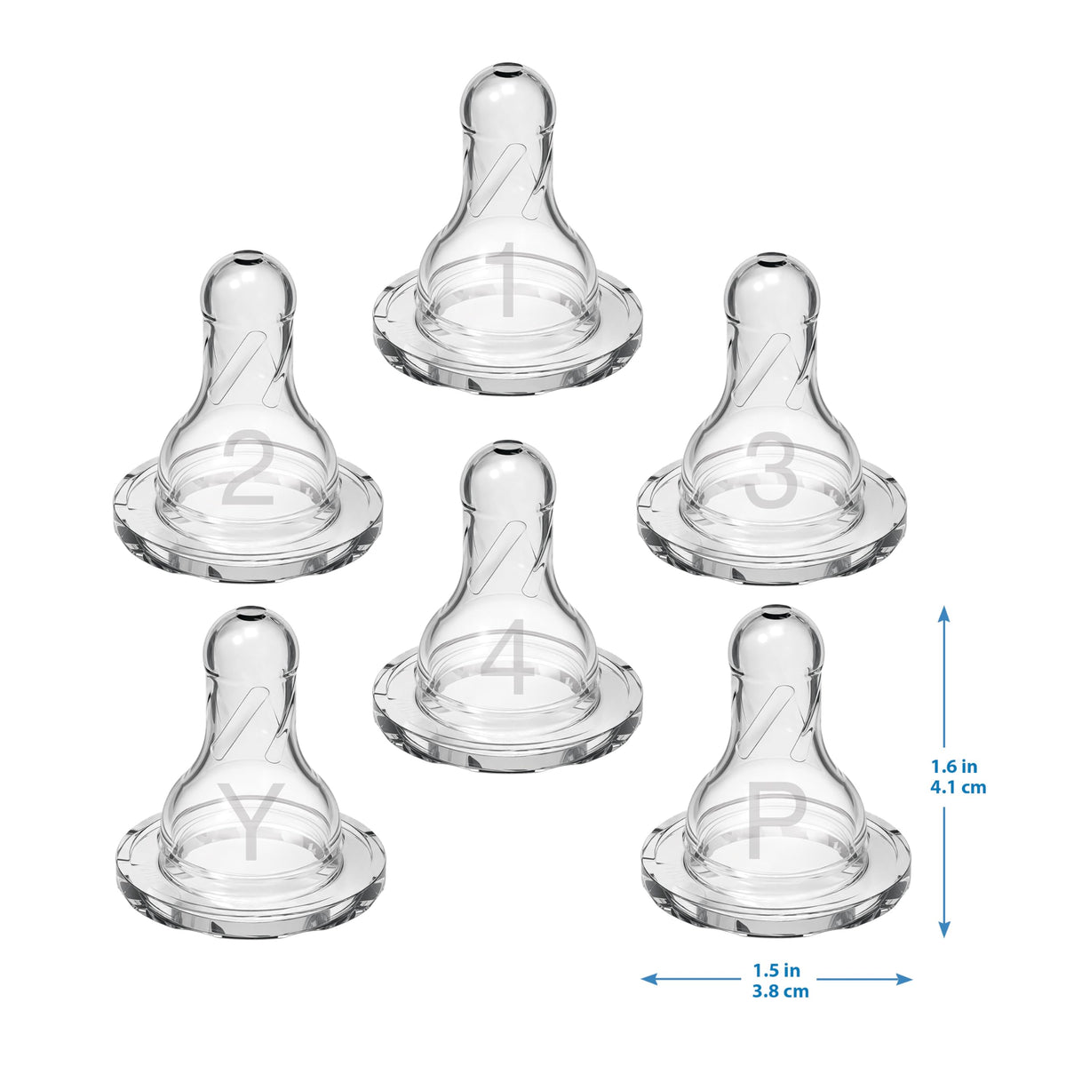 Dr. Brown’s Narrow Level 2 Medium Flow Nipple, 3m+, 6-Pack Jansha Store