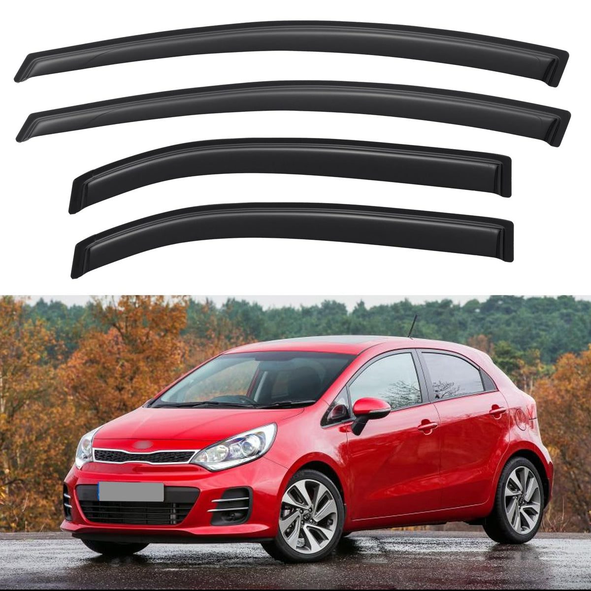 Window Visors Rain Guards for 2015-2026 Ford F150 Crew/SuperCrew Cab Jansha Store