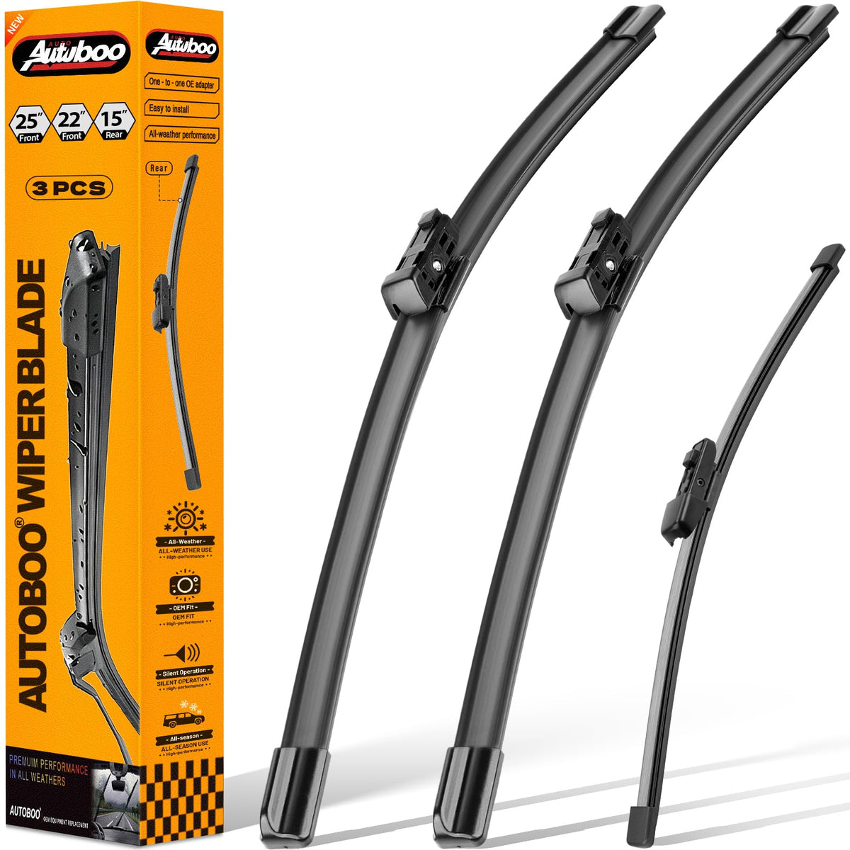 AUTOBOO Windshield Wiper Blade Replacement for Toyota RAV4 Mazda 5 Jansha Store