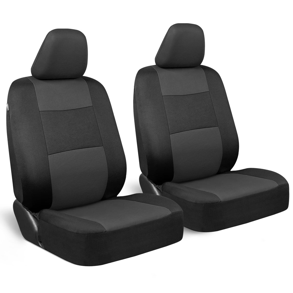 BDK PolyPro Car Seat Covers Full Set in Solid Black, Front and Rear Split Bench Seat Covers for Cars, Easy to Install Car Seats Cover Set and Accessories for Auto Trucks Van SUV - Solid Black Jansha Store