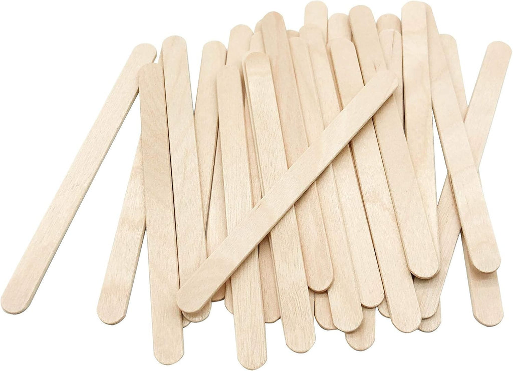 KTOJOY 200 Pcs Craft Sticks Ice Cream Sticks Natural Wood Popsicle Craft Sticks 4.5 inch Length Treat Sticks Ice Pop Sticks for DIY Crafts Jansha Store
