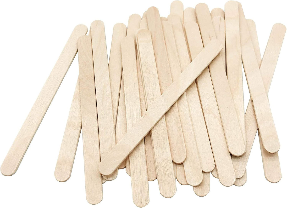 KTOJOY 200 Pcs Craft Sticks Ice Cream Sticks Natural Wood Popsicle Craft Sticks 4.5 inch Length Treat Sticks Ice Pop Sticks for DIY Crafts Jansha Store