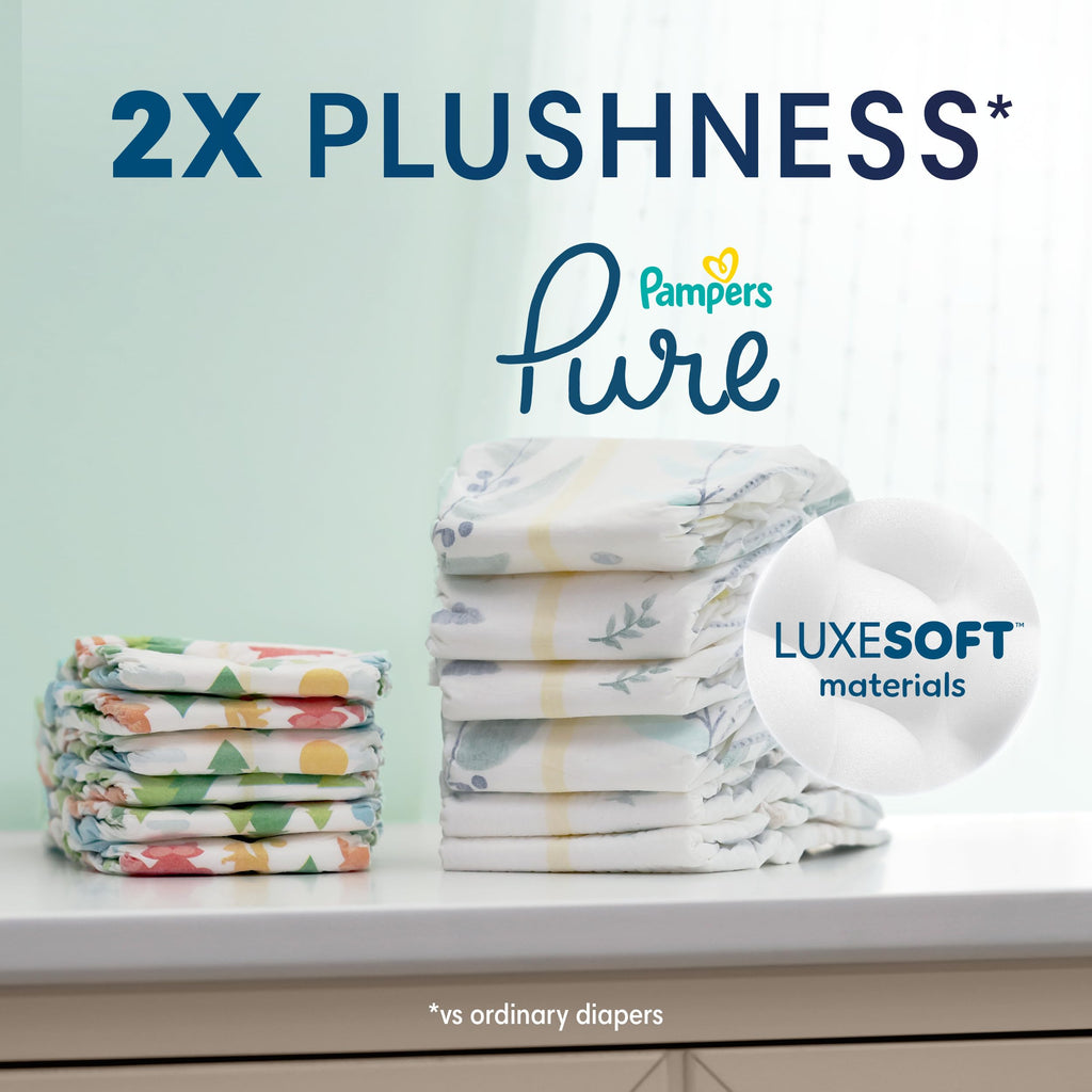 Pampers Pure Baby Diapers, Size 5 (27+ lbs), 132 Jansha Store