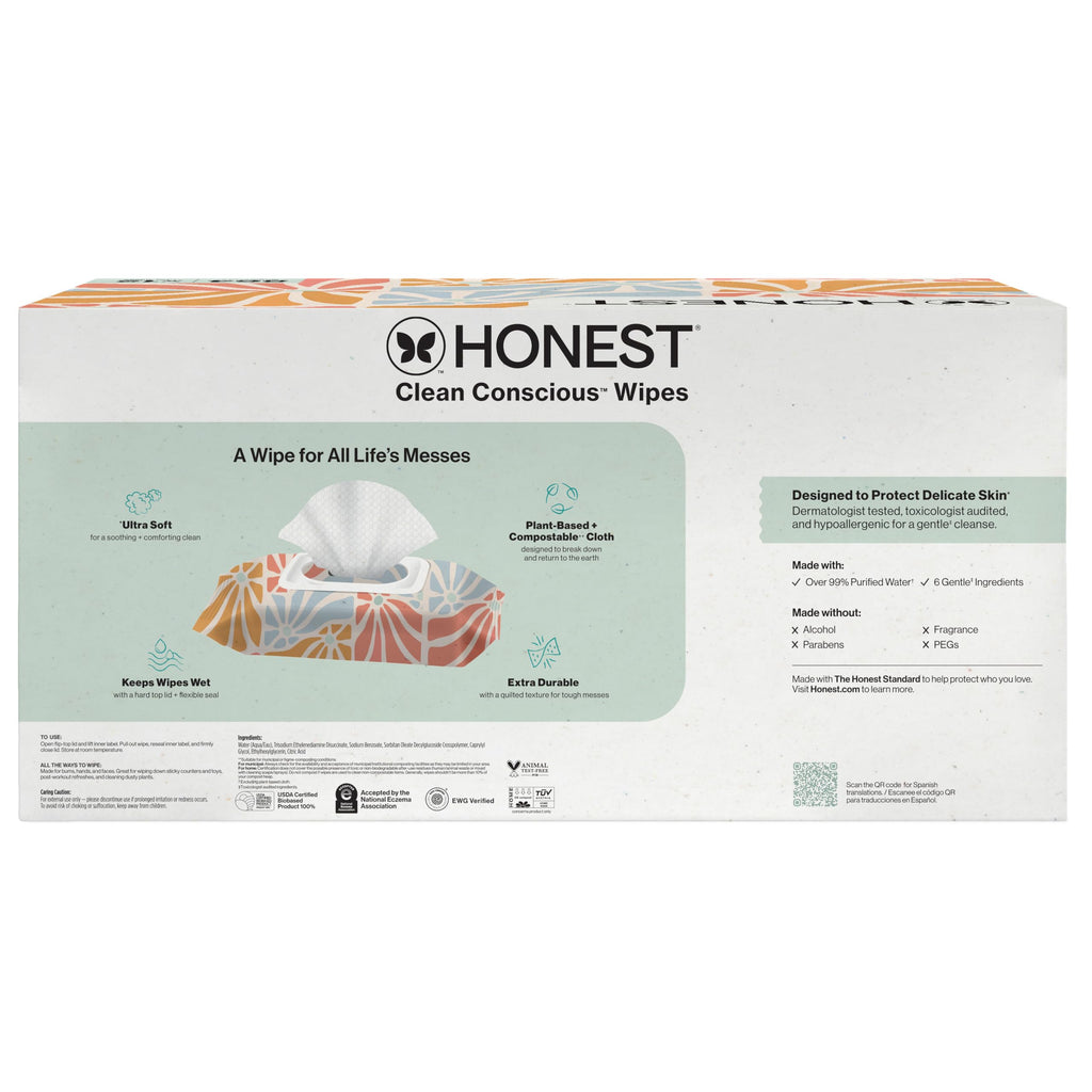 The Honest Company Multi-Use Baby Wipes, Pattern Play, 720 Count Jansha Store