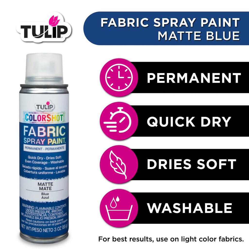 TULIP ColorShot Fabric Spray Paint, Black, 3 oz Jansha Store