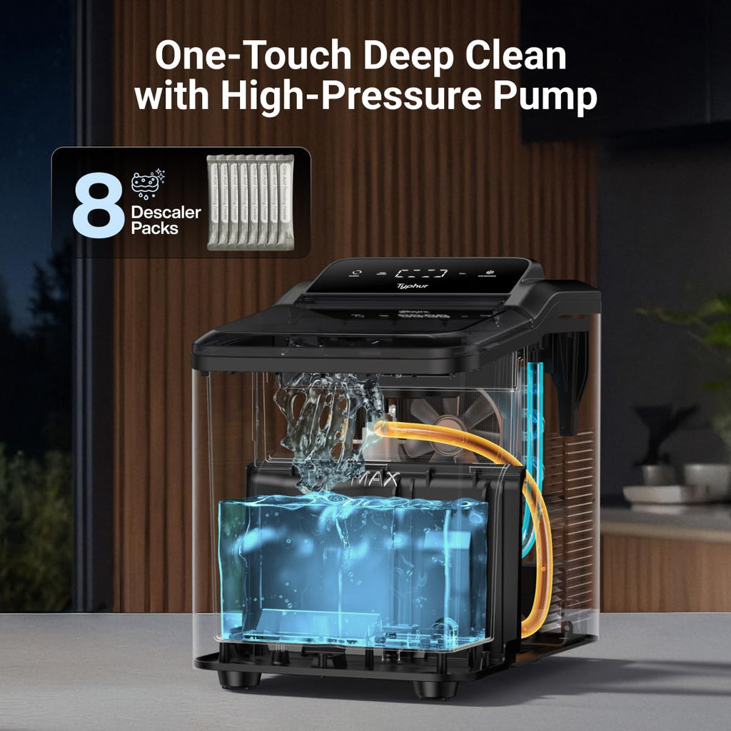 Typhur Nugget Ice Maker Countertop, Self-Cleaning Pump, 35lb/24H, Stainless Jansha Store