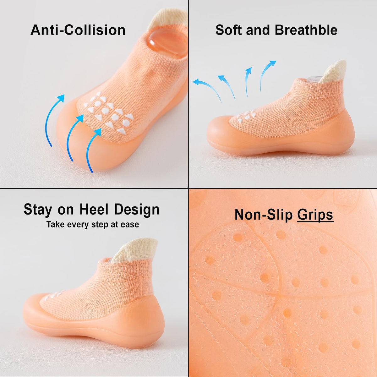 Hstyle Baby Sock Shoes Toddler Boys Walking Shoes Infant Slippers Sneakers Jansha Store